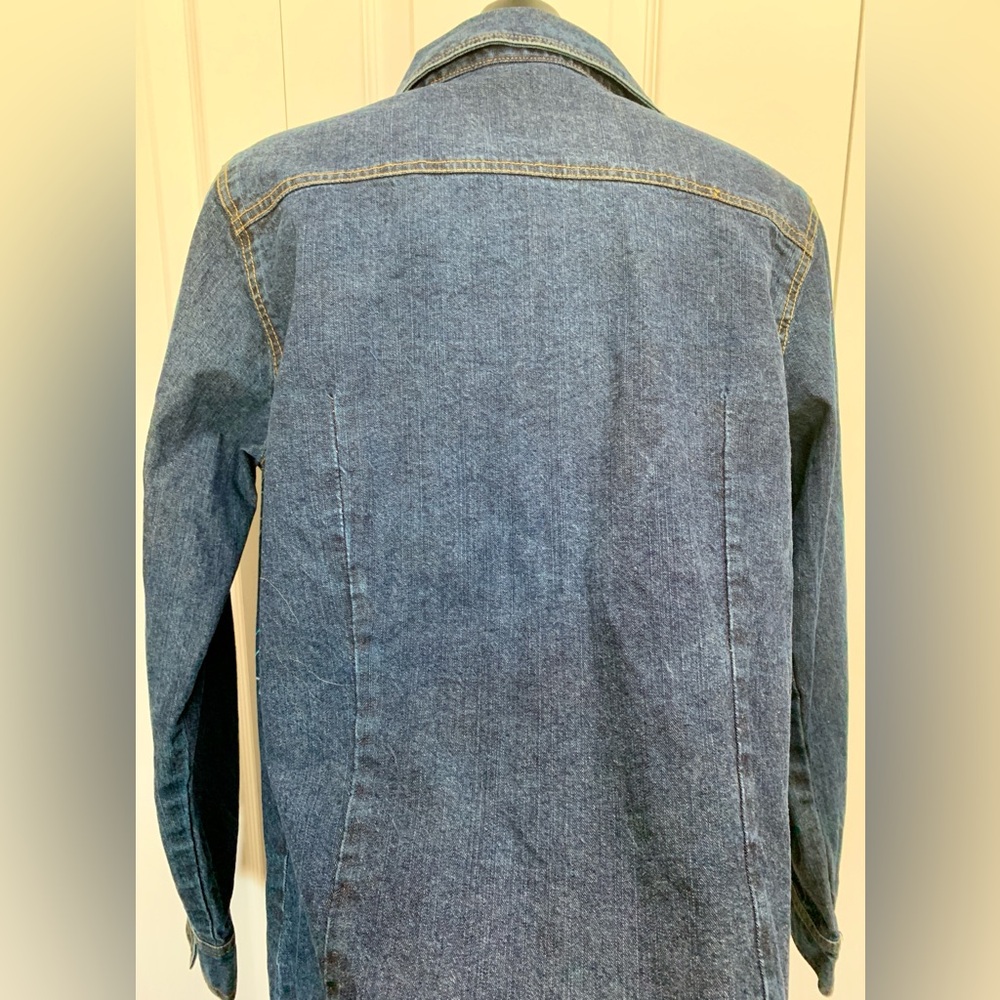 Tradition Country Collection Vintage Denim Jean Jacket Embroidered Sz XL Sequins - Picture 15 of 15